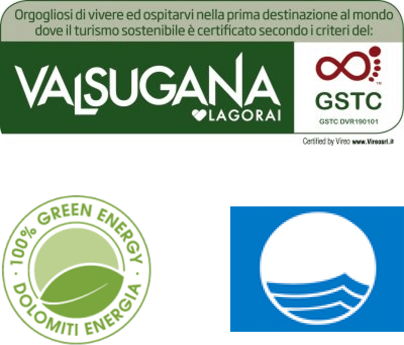 Loghi Valsugana, 100% Green Energy e Bandiera Blu